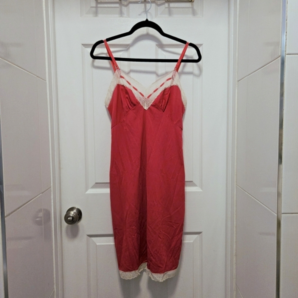 Vintage Hot Pink Slip Dress